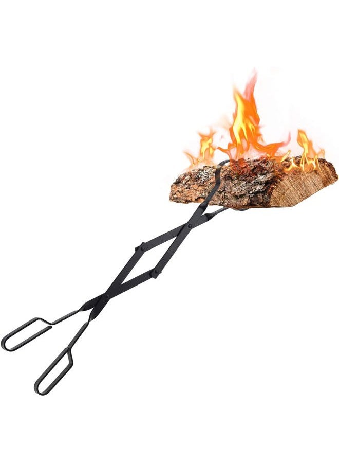 hoziel Uten Log Grabber Fireplace Tongs Wood Fired Oven Tool Grill Camping Fire Pit Tool - Image 1