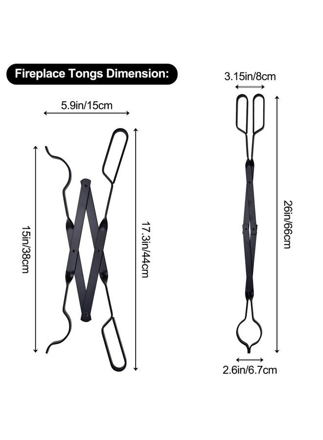 hoziel Uten Log Grabber Fireplace Tongs Wood Fired Oven Tool Grill Camping Fire Pit Tool - Image 3