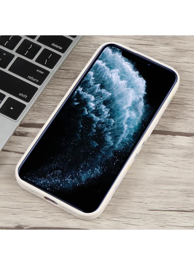 Zaboon Case For iPhone 11 Pro Max Milk Tea Astronaut Pattern Liquid Silicone Phone Case - Image 2