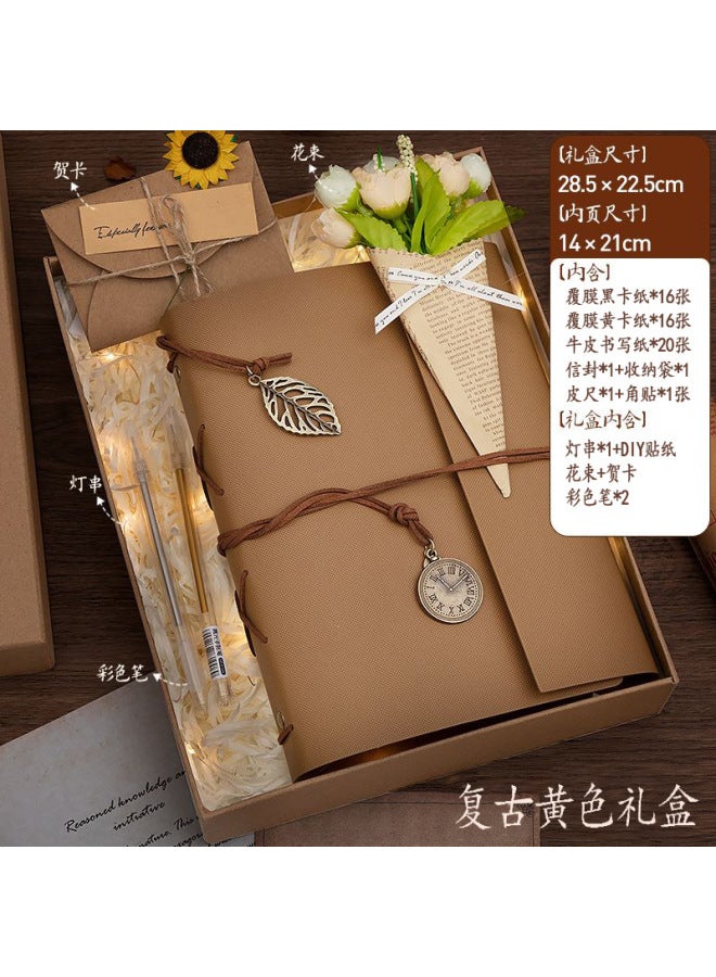 Chic Vintage Diy Album With Gift Box Star-chasing Bill Collection Book Hot Handmade Scrapbook Memoirs - Image 1