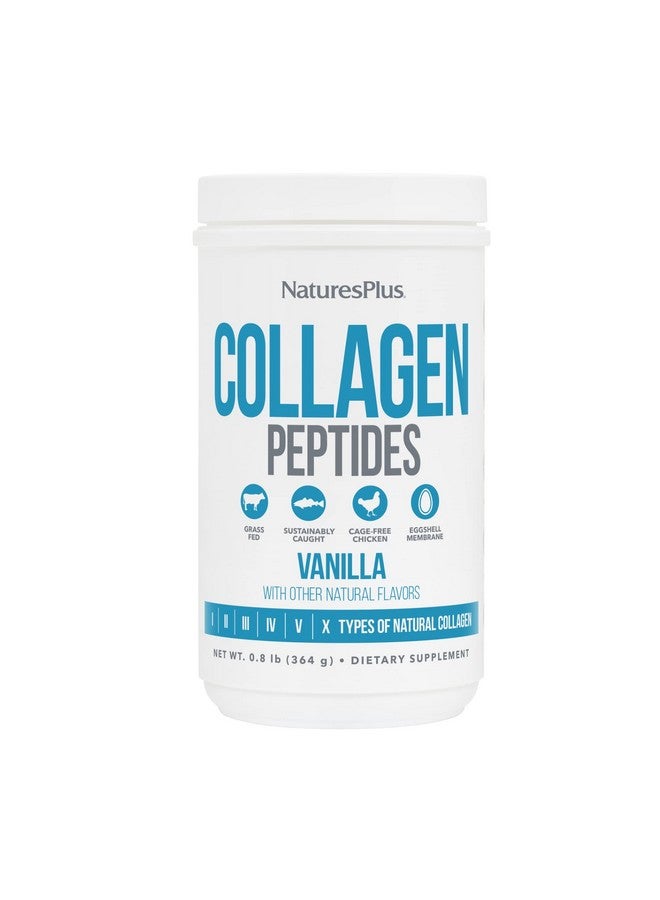 Nature's Plus بروتين الكولاجين من ناتشرز بلس بنكهة الفانيليا 0.8 رطل لصحة الشعر والبشرة والأظافر والمفاصل ودعم جهاز المناعة خالي من الكائنات المعدلة وراثيًا وخالي من الغلوتين 14 حصة - Image 1