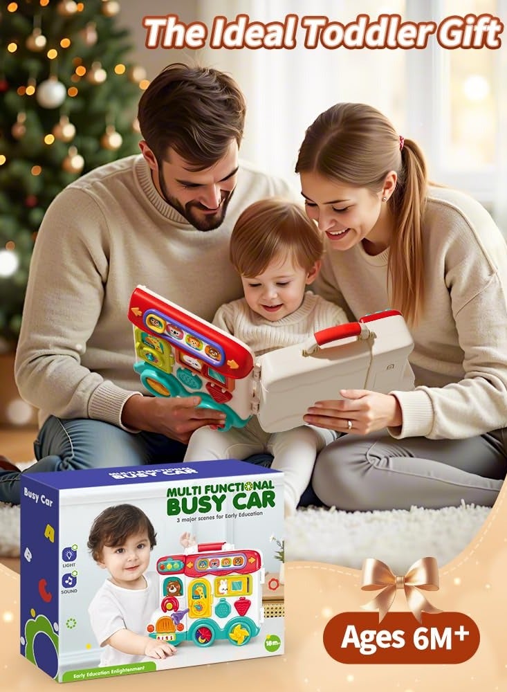 XiuWoo Musical Busy Board Montessori Toys, Early Educational Montessori Toy, Developmental Toy for 12-18 Month Age, Birthday Gifts Toys for 1+ Year Old Boys - Image 5