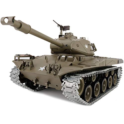 HENG LONG HengLong Modified Edition 116 24ghz Remote Control US M41A3 Walker Bulldog Tank Model360Degree Rotating TurretSteel Gear Gearbox3800mah BatteryMetal Tracks Sprocket Wheel - Image 1