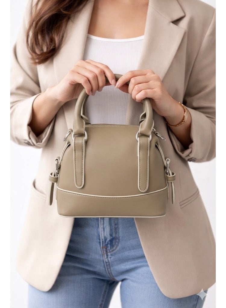 لايف ستيلاش  حقيبة كروس جلدية مميزة ZC-4 - كافيه - Image 1