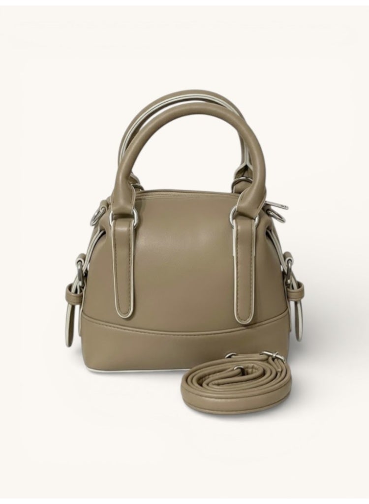 لايف ستيلاش  حقيبة كروس جلدية مميزة ZC-4 - كافيه - Image 2