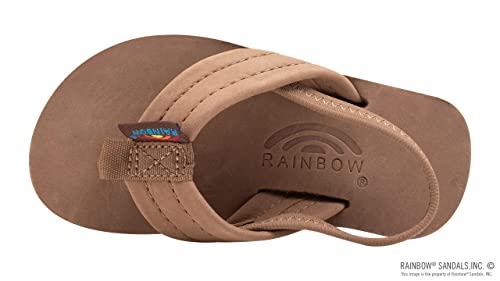 Rainbow Sandals Kid's Single Layer Premier Leather, Dark Brown w/backstrap, 7-8 B(M) US - Image 3
