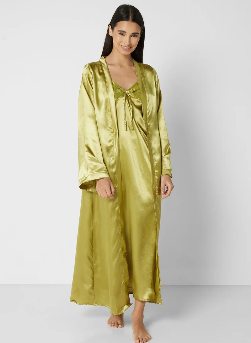 Khizana Night Slip Dress With Robe