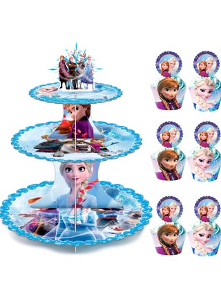 Frozen Cupcake Stand, 3pcs Tier Frozen Birthday Cupcake Stand with 12pcs Frozen Cupcake Toppers and 12pcs Elsa Cake Cups for Elsa Themed Party or Frozen Birthday Party Decorations - pzsku/Z68B45370BB0F0B5F300EZ/45/1746209457/53cf5192-5efa-4016-9e4c-205ade5c3e44