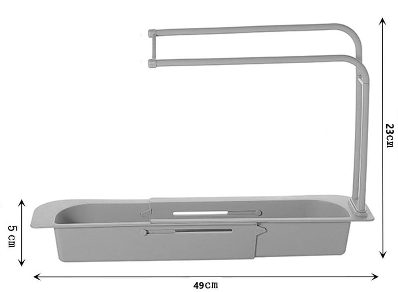 UPKARANWALE kitchen sink organizer sink organiser in kitchen kitchen sink organizer rack kitchen soap holder sink organizer sink rack for kitchen kitchen sink organiser sink organizer Grey - Image 3