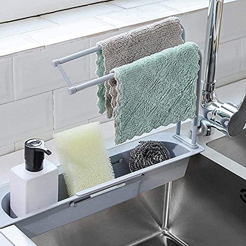 UPKARANWALE kitchen sink organizer sink organiser in kitchen kitchen sink organizer rack kitchen soap holder sink organizer sink rack for kitchen kitchen sink organiser sink organizer Grey - Image 4