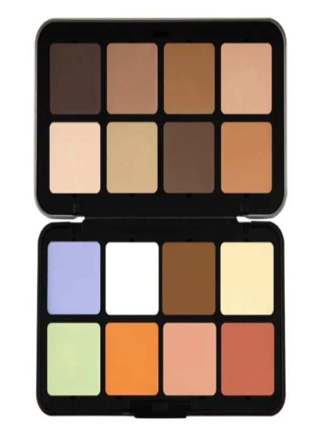 FEELHIGH باليت كونسيلر كريمي بـ 16 لونًا، باليت كونتور كريمي لتصحيح لون البشرة، تغطية كاملة تدوم طويلًا للهالات السوداء تحت العين ويقلل الاحمرار - Image 2