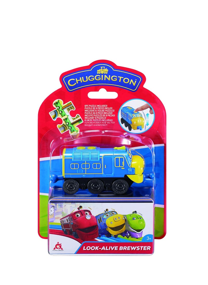 CHUGGINGTON Look Alive Chuggers Single Pack | Brewster | Toy Train with Surprise Motion Feature | Free-Rolling Wheels | 3.75 Inch Scale | Ages 3...  - Image 4
