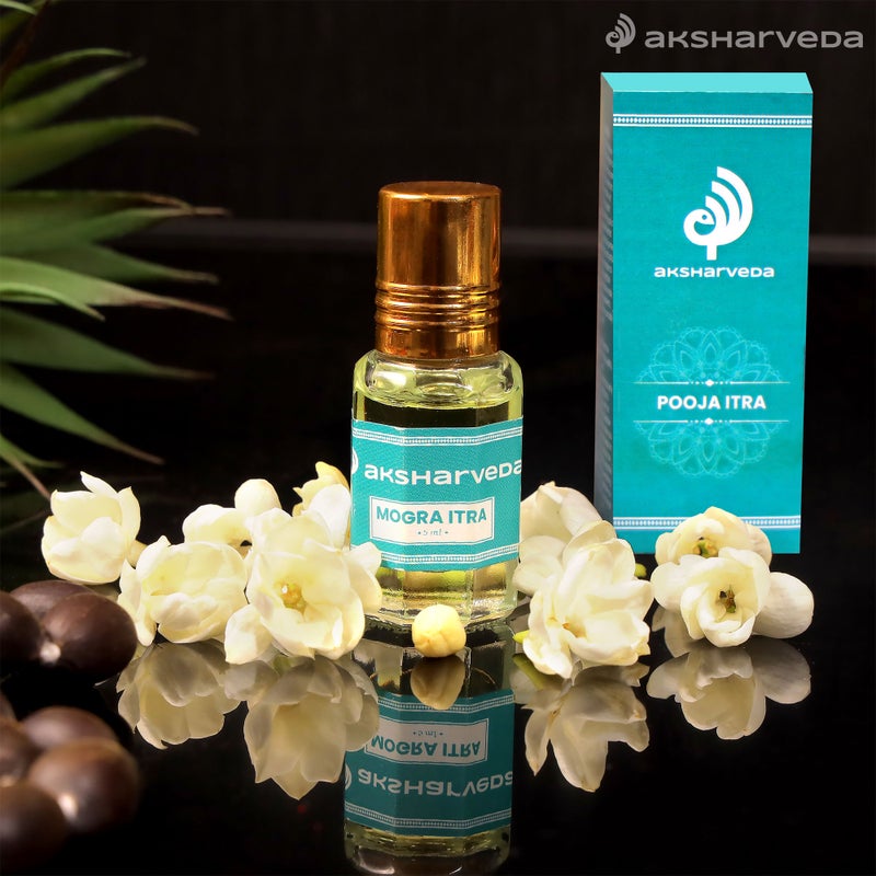 Aksharveda Mogra Pooja Itra | Jasmine Fragrance Ittar for Pooja, Temple & Festive Rituals - Image 3