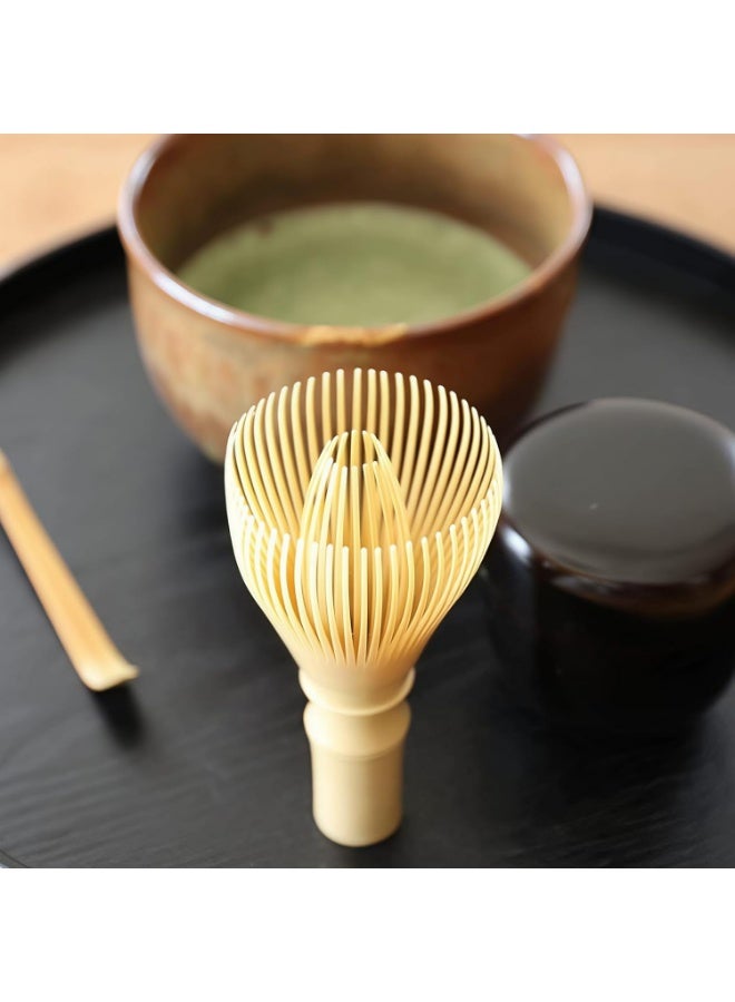 Resin Matcha Whisk Chasen Brush Tools for Matcha Green Tea Powder Reusable Powder Whisk with Whisk Holder Tea Ceremony (Yellow) - Image 2