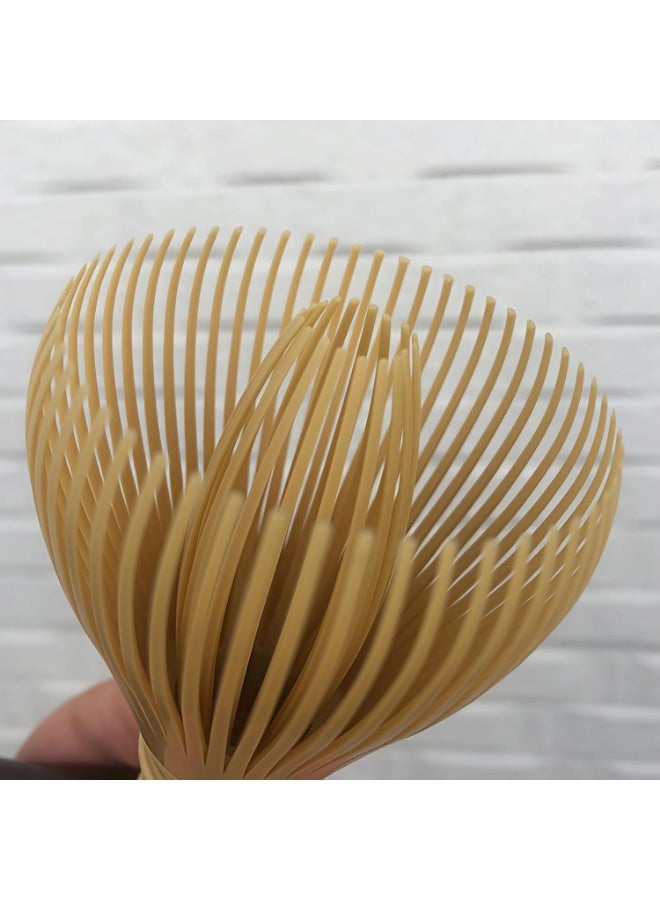 Resin Matcha Whisk Chasen Brush Tools for Matcha Green Tea Powder Reusable Powder Whisk with Whisk Holder Tea Ceremony (Yellow) - Image 5