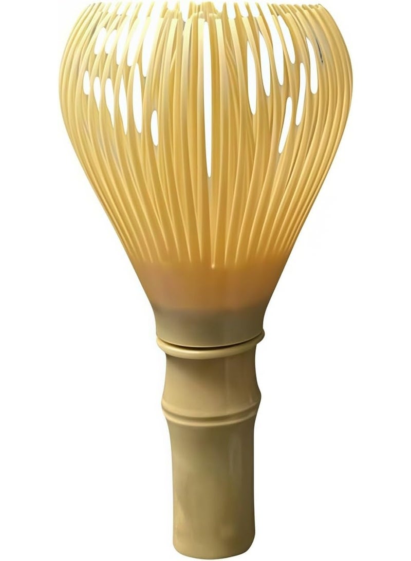Resin Matcha Whisk Chasen Brush Tools for Matcha Green Tea Powder Reusable Powder Whisk with Whisk Holder Tea Ceremony (Yellow) - Image 1
