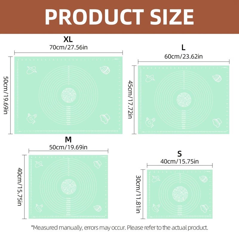 1pc XL Non Stick Baking Mat With Measuring Scale 19 69 Inch By 70 Durable Pastry Mat For Rolling Dough Kneading And Pastry Making Food Grade Kitchen Accessory For Holiday Gift - Image 4