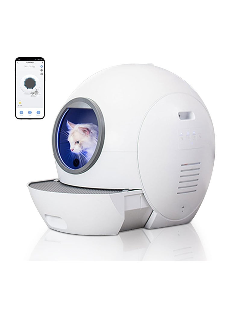 GUDOO Self Cleaning Cat Litter Box Intelligent Smart Automatic Cat Toilet 60L Large Capacity Litter Box APP Control Safety Protection Odor Removal WIFI Version - Image 1