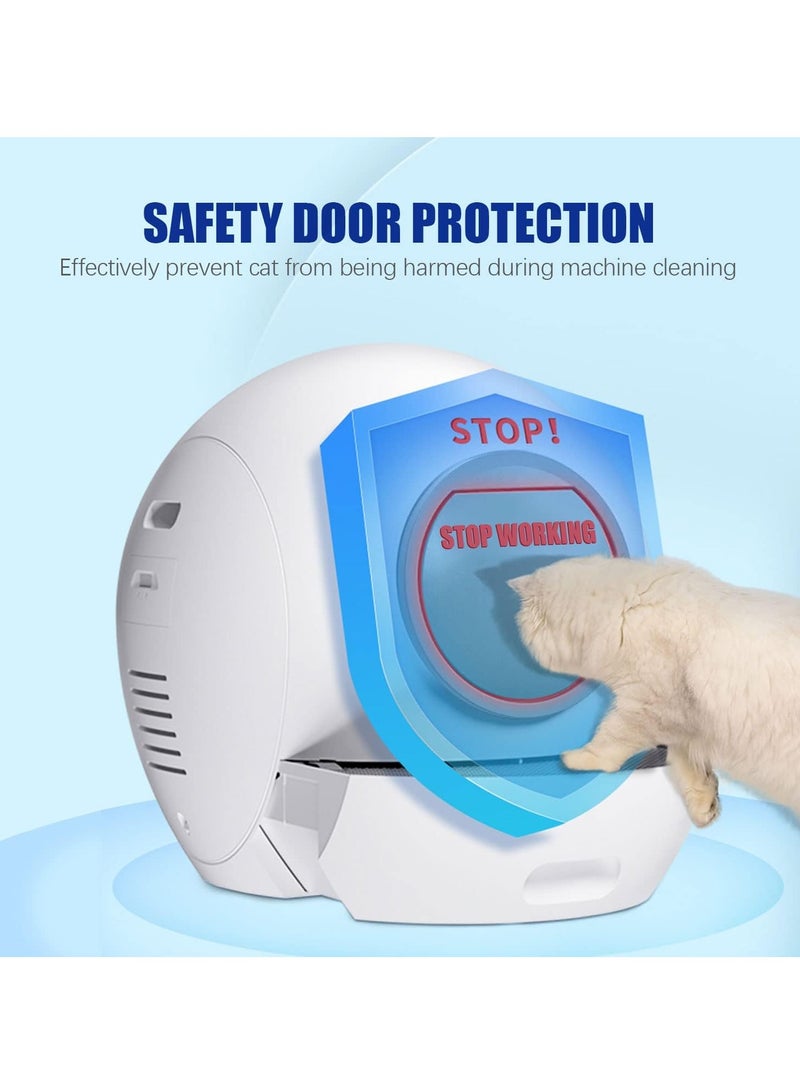 GUDOO Self Cleaning Cat Litter Box Intelligent Smart Automatic Cat Toilet 60L Large Capacity Litter Box APP Control Safety Protection Odor Removal WIFI Version - Image 4