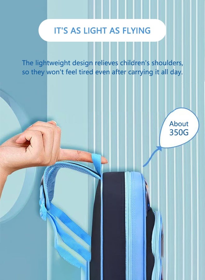 المحمل مدرسي أزرق بموضوع الفريزن ولصقات الأطفال - Image 2