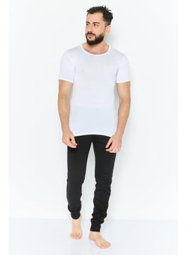 BIKKEMBERGS Men Crew Neck Short Sleeves Undershirt, White  - Image 4