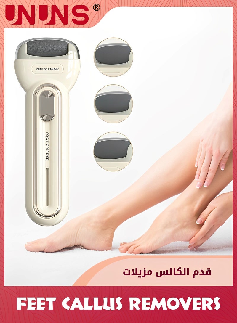 UNUNS Electric Feet Callus Removers,Portable Electronic Foot File Pedicure Tools With 2 Speeds And 3 Rollers,Electric Callus Remover Kit,Professional Pedi Feet Care Perfect For Hard Cracked Dry Skin - Image 2
