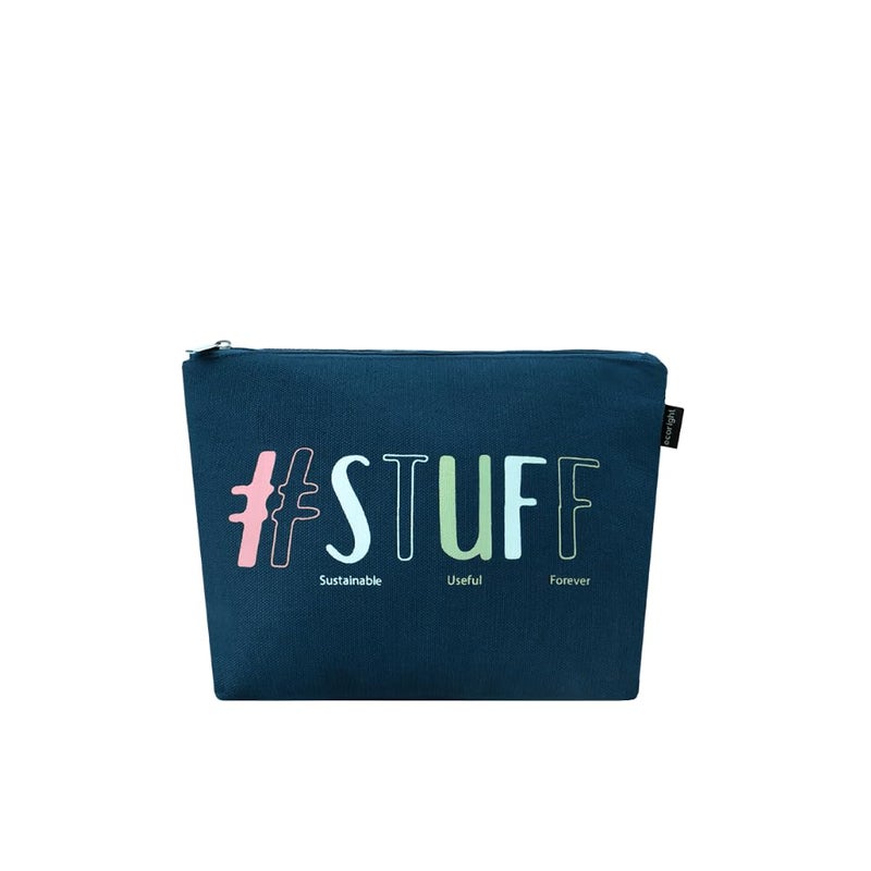 Ecoright Makeup Pouch for Girls, Canvas Cosmetic Pouch for Women, Small Pouches for Women with Waterproof Recycled Lining - Image 1