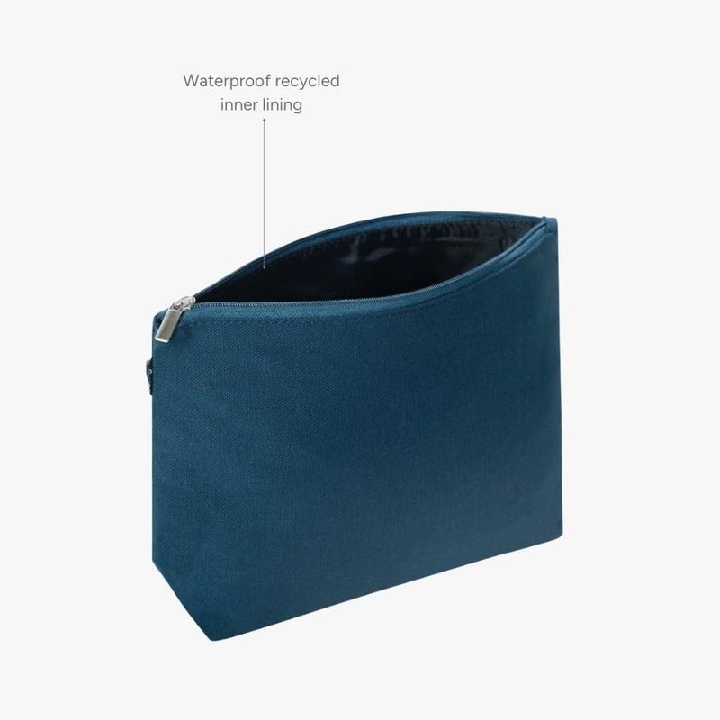 Ecoright Makeup Pouch for Girls, Canvas Cosmetic Pouch for Women, Small Pouches for Women with Waterproof Recycled Lining - Image 3