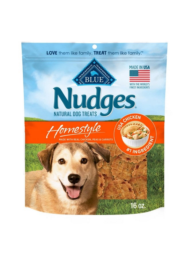 Blue Buffalo Nudges Homestyle Natural Dog Treats, Made In The Usa With Real Chicken, Peas, And Carrots, 16Oz. Bag - Image 1