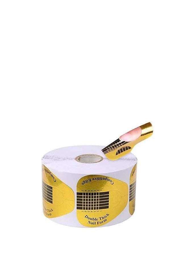 اشكال اطوال لاظافر الاكريليك، اطراف تمديد فنية/ جل تشكيل الاظافر بالاشعة فوق البنفسجية، ستيكرات لاصقة معيارية اداوت لصالونات الاظافر والمنزل يمكنك صناعتها بنفسك، مجموعة من 500 قطعة - Image 5