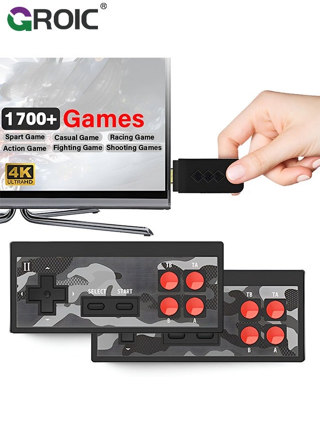 GROIC Y2S Mini HD Game Console, Plug and Play Video Game Console, Built-in 1800 Games, Support HDMI High-Definition Output Retro Wireless Double-Play Player for Family Entertainment  - Image 1