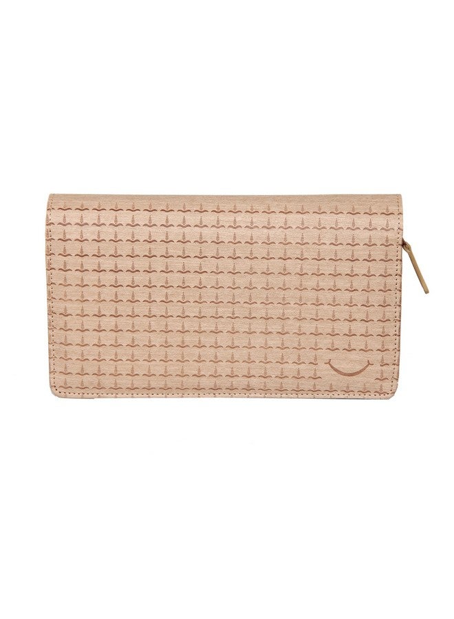 Sukeshcraft حامل شيكات متعدد من سوكيش كرافت | جلد PU أصلي يحمل حتى 8 دفاتر شيكات، بيج سايبريس - Image 1