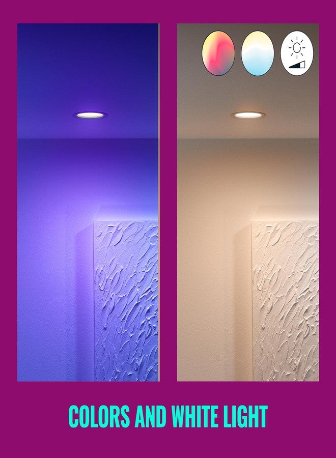 WiZ Connected 6-inch Slim Color Downlight - Pack of 1-2200K-6500K - Indoor - Connects to Your Existing Wi-Fi - Control with Voice or App - Matter Compatible - Image 5