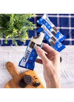 QUEST NUTRITION Crispy Cookies & Cream Hero Protein Bar, 18g Protein, 1g Sugar, 3g Net Carb, Gluten Free, Keto Friendly, 12 Count  - Image 3