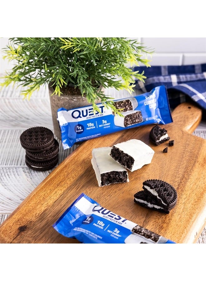 Quest Nutrition بار بروتين كريسبي كوكيز آند كريم، 18 جرام بروتين، 1 جرام سكر، 3 جرام صافي كربوهيدرات، خالي من الغلوتين، صديق للكيتو، 12 قطعة - Image 2