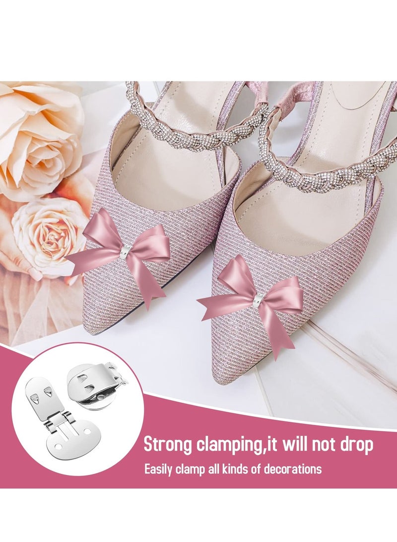 20 PCS Stainless Steel Shoe Clips Stainless Steel Flat Blank Shoe Clips stainless steel trim metal decor shoe clip for DIY Craft Findings Accessories High Quality Steel 32 x 20mm - Image 4