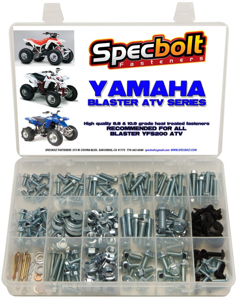 Specbolt Fasteners 250pc Specbolt Yamaha Blaster Bolt Kit for Maintenance & Restoration OEM Spec Fasteners ATV Quad YFS200 - Image 1