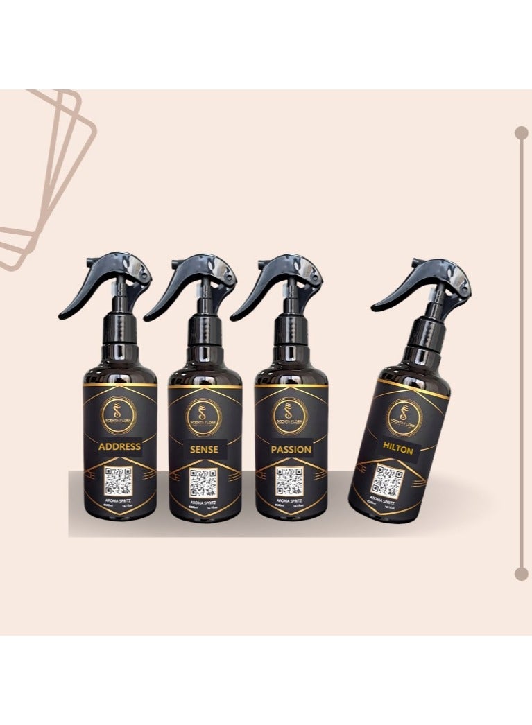 Scenta Flora Special Offer: Buy 4 Aroma Spritz for the Price of 3! | Long-Lasting Air Freshener for Cars, Carpets, Curtains, Rooms, Fabrics & Abayas  - Image 1