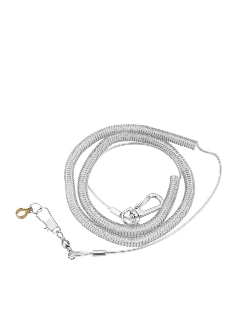 SYOSI Bird Harness Anti Bite Bird Aviator Outdoor Bird Flying Training Rope, Elastic Outdoor Bird Bird Harness Leash, Bird Training Rope Bird for Pet 8.5mm*3M - Image 4