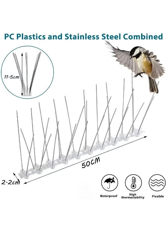 Generic 6pcs Bird Spikes Bird Repellent Devices Outdoor of Stainless Steel for Fence Windowsill Roof Bird Deterrent Spikes for Small Bird and Squirrels  - Image 3