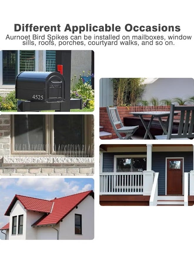 6pcs Bird Spikes Bird Repellent Devices Outdoor of Stainless Steel for Fence Windowsill Roof Bird Deterrent Spikes for Small Bird and Squirrels - Image 5