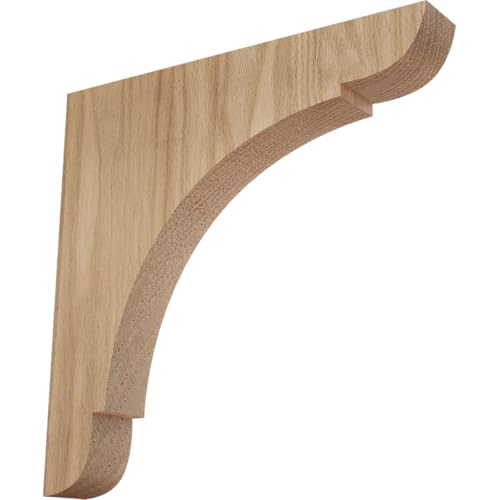 Ekena Millwork BKTW01X12X12OLRO Extra Large Olympic Wood Wood Brackets 1 34W x 12D x 12H Red Oak - Image 1