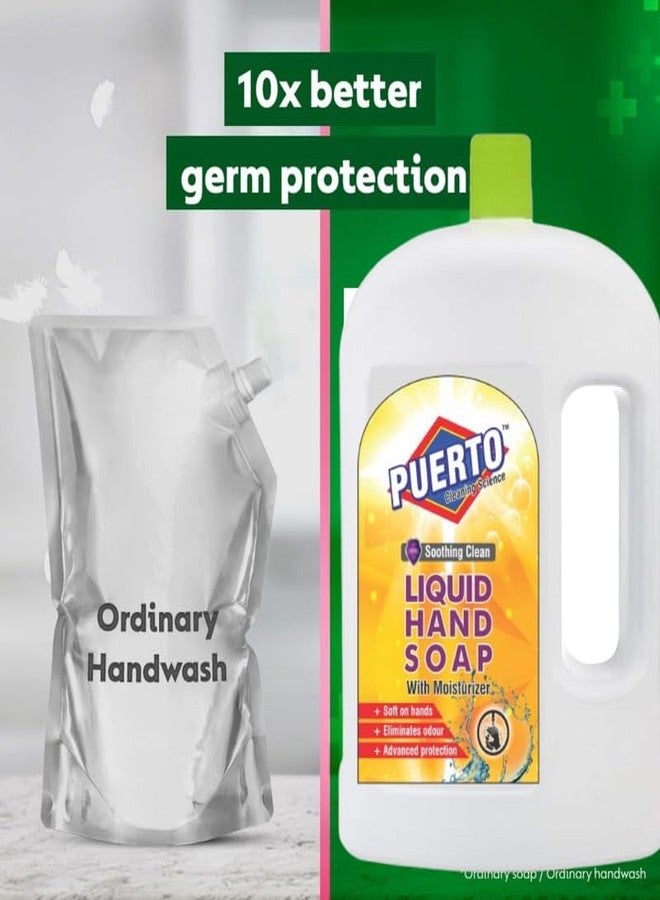 PUERTO Liquid Handwash Refill - Original Hand Wash- 1 Ltr (Pack of 2)| Germ Defence Formula | 10x Better Germ Protection - Image 5