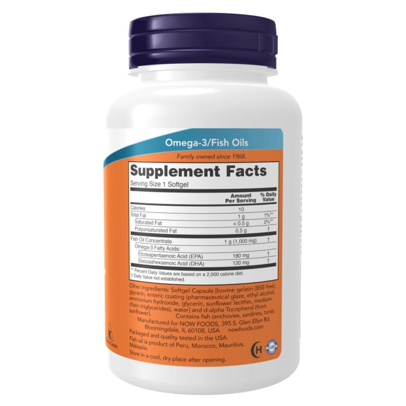 Now Omega-3 Enteric Coated Softgels 90's - Image 2