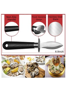 Excefore 3PCS Oyster Shucking Knife Stainless Steel Shucker Set  - Image 2