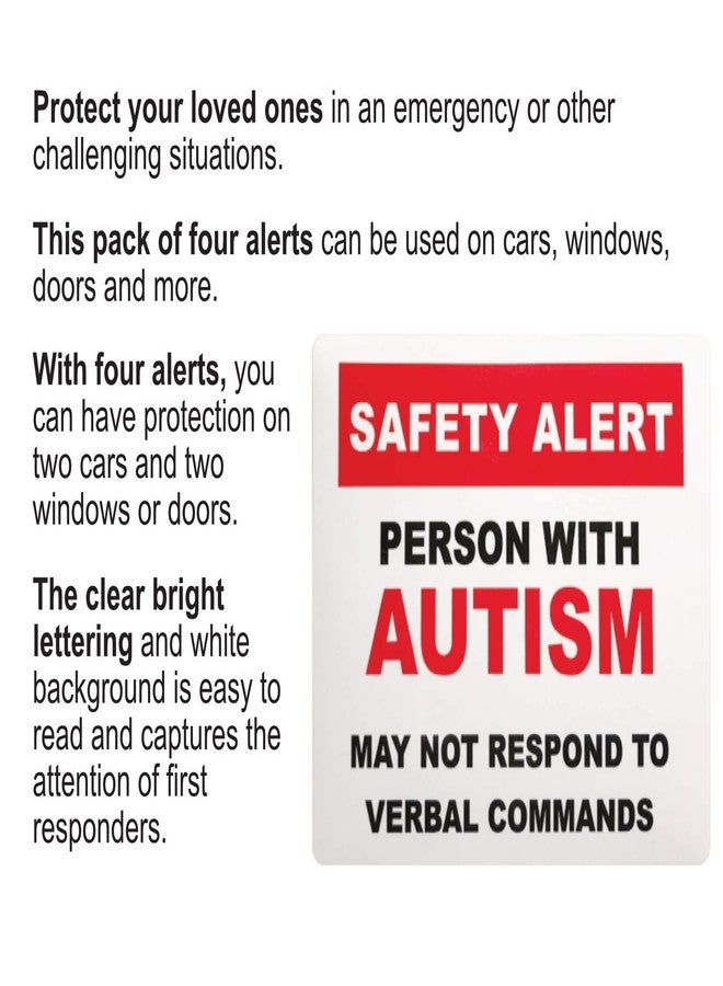 Max Petals Autism Safety Alert Window Clings and Decals for Car and Home (4-Pack) - Image 4