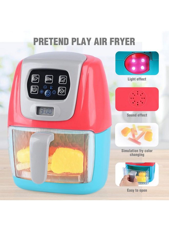PLAY Toy Air Fryer For Kids Kids Play Kitchen Playset Accessories Chefs Pretend Play Kitchen Appliance Toys Oven W/Light Sound Play Food Grill Cooking Utensils Learning For Kids Boys Girls Toddlers 1 3 2+ - Image 5