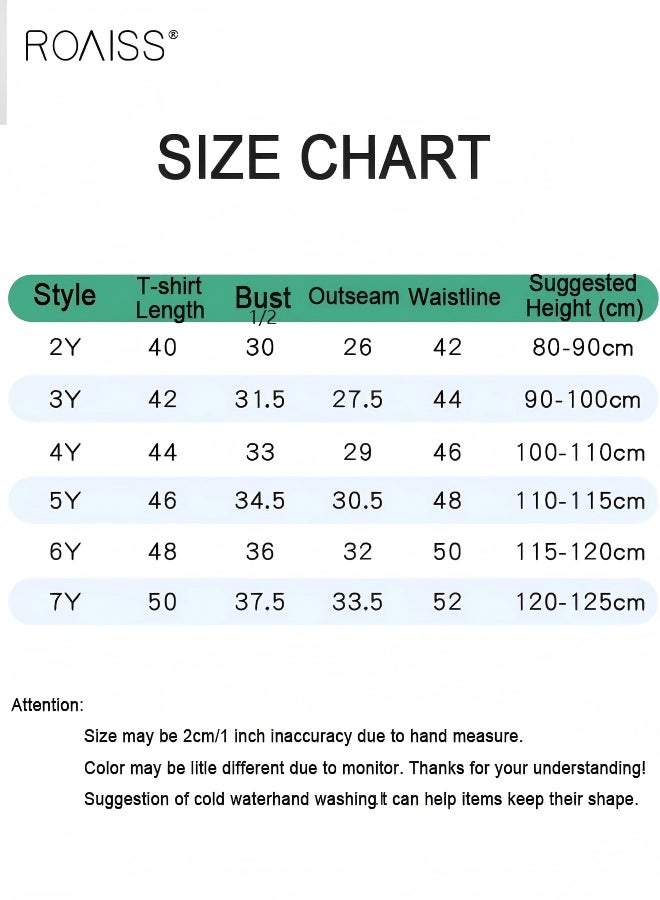 roaiss Toddler Girls Adorable T-shirt and Shorts Set, Stylish Summer Outfit with Sleeveless Top and Plaid Shorts, 2 Piece Comortable Clothing Set for Little Girls  - Image 5