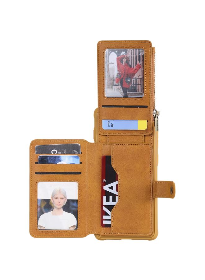 Zaboon Case For Galaxy S10 Plus Zipper Shockproof Protective Case with Card Slots & Bracket & Photo Holder & Wallet Function - Image 5