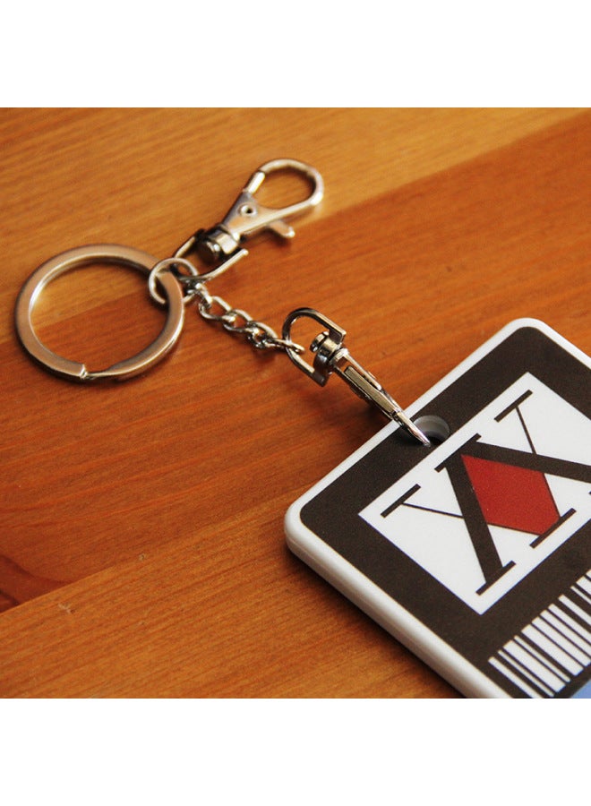 Man HUNTER Full-time HUNTER License Card Holder Bus Meal Card Holder Little Jie Qi Xisuo Keychain Pendant-Color:One Star Blue-Height:Full-time Hunter Card Holder  - Image 4